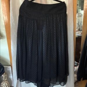 Free People Black and Gold Layered Skirt